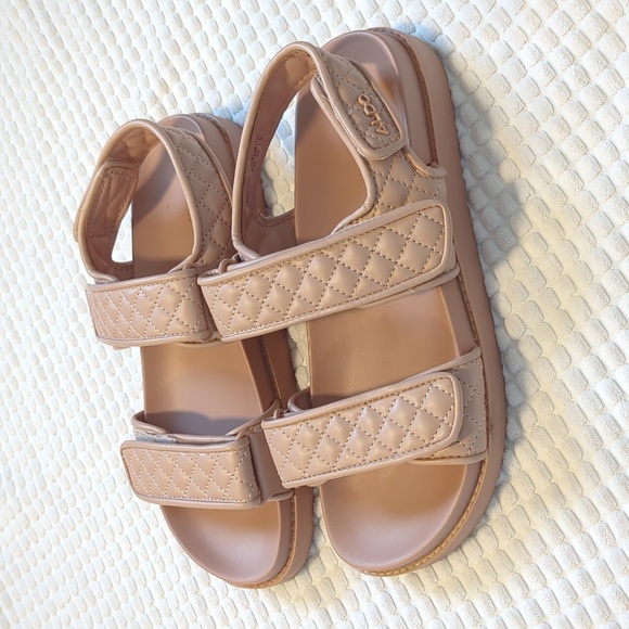 Aldo Eowilwia Pink Quilted Sandals Size 8.5 - Picture 2 of 7